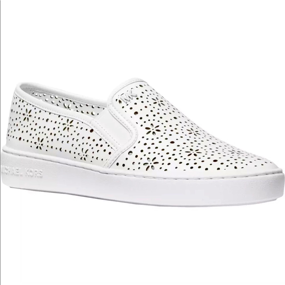 Michael Kors Kane Slip on Shoes Leather White 6